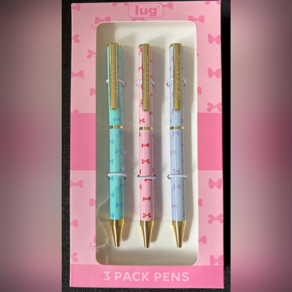 Lug Scribbles 3 Pack of Bows Pens BNIB